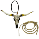 Enfeite De Retrovisor Long Horn Texas + Mini Laço